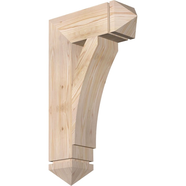 Ekena Millwork Thorton Arts & Crafts Smooth Bracket, Douglas Fir, 5 1/2"W x 18"D x 30"H BKT06X18X30THR03SDF - main